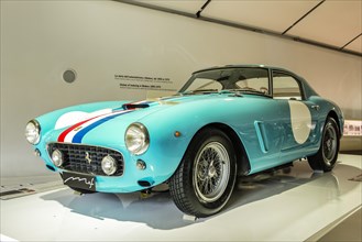 Turquoise Ferrari classic car