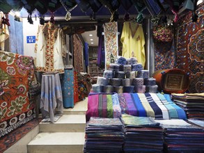 Shop with traditional textiles
