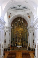 Interior view of the church San Ildefonso