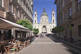 Zrinyi utca street with St. Stephen's Basilica