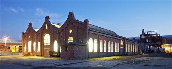 Old turning shop at dusk