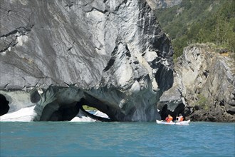 Canoe at the marble caves