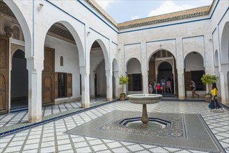 Courtyard with columns and fountain