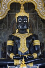 Black Buddha in Maha Rattana Chedi of Wat Thung Setthi