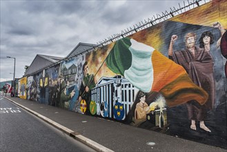 Political graffiti on wall in West Belfast