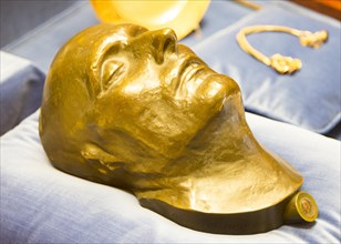 Bronze death mask of Napoleon Bonaparte