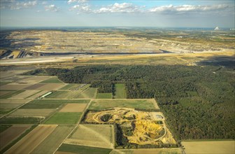 Overview of the Hambach open pit lignite mine and the Hambach forest