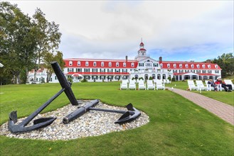 Hotel Tadoussac at the mouth of the Saguenay Fjord into the St. Lawrence River