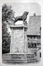 Lion statue erected during the reign of Henry the Lion