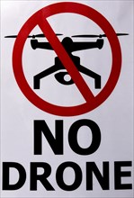 Prohibition sign No Drone