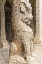 Detail on pillar on Arjunas's penance
