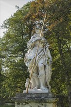 Park with statue of Minerva