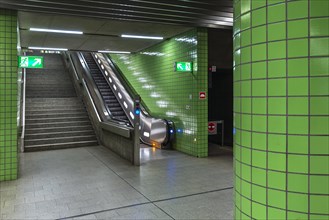 Staircase of the subway station Weisser Turm