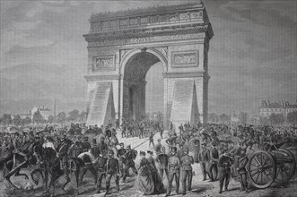 On the triumphal arch in Paris