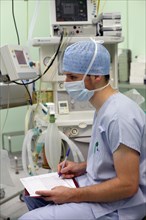 Anesthetist in the operating room