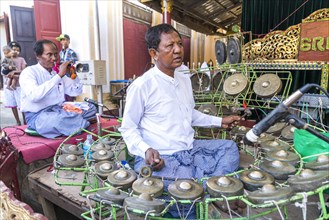 Musician at the Temple Festival in the Shwezigon Pagoda