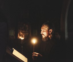 Famous exorcist Father Sergei in his church