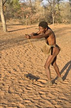 San man with bow and arrow