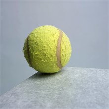 Tennis ball on a table