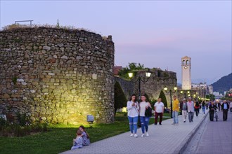 Fortress wall and clock tower