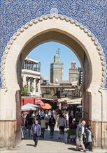 Locals in front of Bab Boujeloud