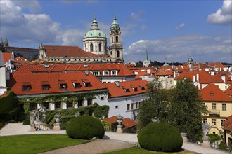 Overlooking Vrtba Garden with St.Nicolas Church