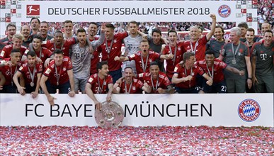 Team FC Bayern celebrates championship under Winner's Arch