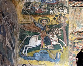 Saint George stabbing the Dragon