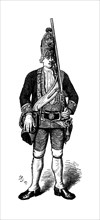 Grenadier Henrichsohn from Norway from the Great Guard of Friedrich Wilhelm I. painted by Johann Christof Merk