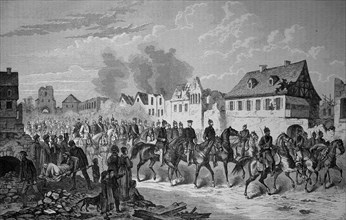 General Werder moves into Strasbourg after the capitulation on 30 September