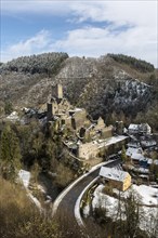 Niederburg castle in winter