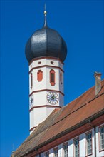 Onion dome with tower clock