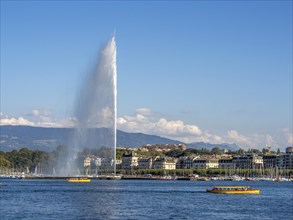 Lake Geneva with the fountain Jet d'Eau