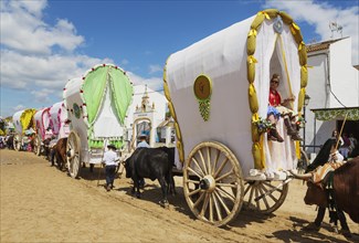 Decorated oxcarts