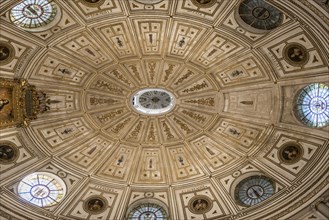 Ceiling view of the dome of the sacristy