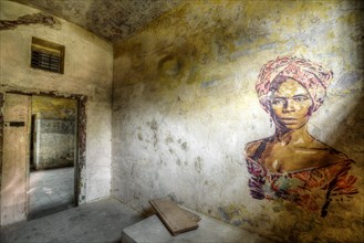 Wall painting in a cell in the museum