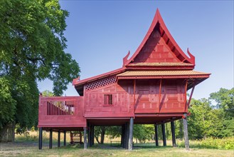 Traditional wooden house from the Thai city of Ayutthaya