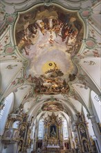 Interior with altar and ceiling fresco