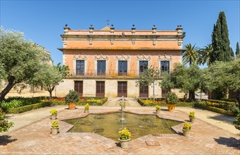 Fountain in front of Baroque castle