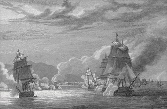 The bombardment of Algiers by the French fleet on 3 July 1830