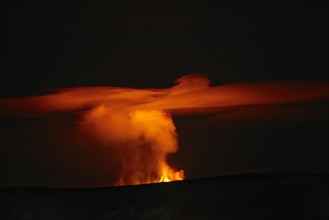 Volcanic eruption at Fimmvorouhals
