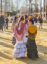 Spaniards in traditional festive dress