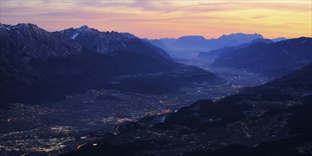 Inntal valley at dawn