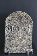 Granite stone with the inscription Cleanliness