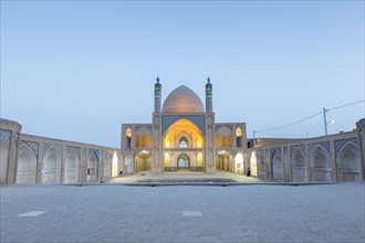 Mosque Masjed-e Agha Bozorg at dusk