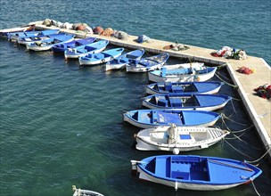 Port with fishing boats