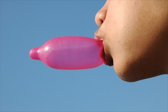 Condom in the mouth