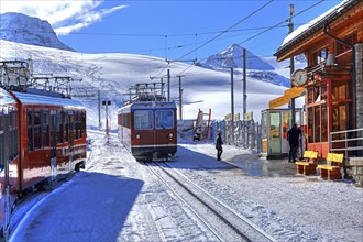 Station of the Gornergratbahn at the Riffelberg 2582m