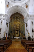 Interior view of the church San Ildefonso