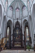 Neo-Gothic crucifixion altar by Gaston Lenthe